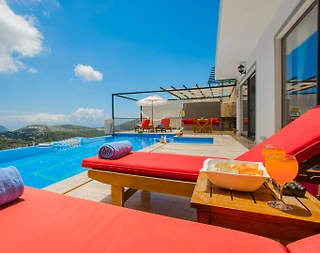 Kaş İslamlar'da Balayı Çiftlerine Uygun, Isıtmalı Havuzlu, Kiralık Villa - 3