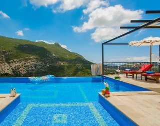 Kaş İslamlar'da Balayı Çiftlerine Uygun, Isıtmalı Havuzlu, Kiralık Villa - 4