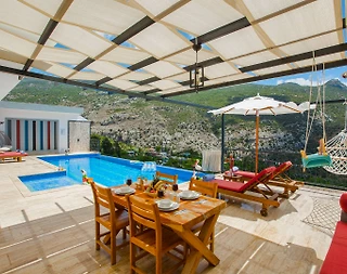 Kaş İslamlar'da Balayı Çiftlerine Uygun, Isıtmalı Havuzlu, Kiralık Villa - 5