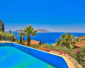 Kaş Andifli'de Deniz Manzaralı, Ortak Havuzlu, Taş Villa - 3