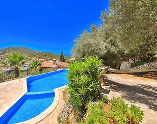 Kaş Andifli'de Deniz Manzaralı, Ortak Havuzlu, Taş Villa - 5