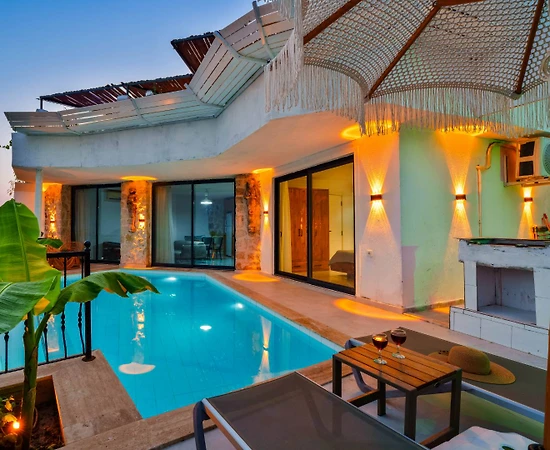 Kaş Akbel'de Balayı Çiftlerine Uygun, Özel Havuzlu, Kiralık Villa - 1