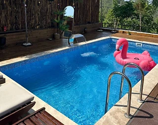 Kaş Aklar'da Balayı Çiftlerine Uygun, Özel Havuzlu, Ahşap Villa - 4