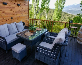 Kaş Aklar'da Balayı Çiftlerine Uygun, Özel Havuzlu, Ahşap Villa - 4