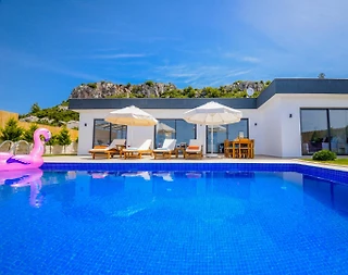 Kaş Aklar'da Gözlerden Uzak Konumda, Özel Havuzlu, Modern Villa - 4