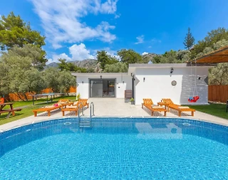 Kaş Aklar'da Huzurlu Doğada, Özel Havuzlu, Jakuzili Villa - 2