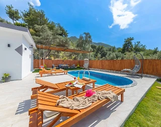 Kaş Aklar'da Huzurlu Doğada, Özel Havuzlu, Jakuzili Villa - 3