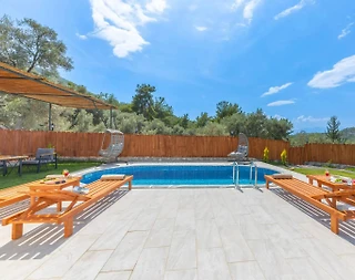 Kaş Aklar'da Huzurlu Doğada, Özel Havuzlu, Jakuzili Villa - 5