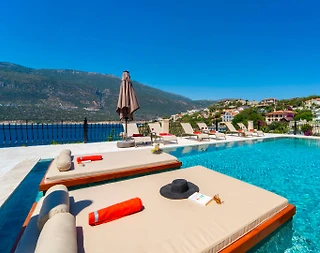Kaş Andifli'de Enfes Deniz Manzaralı, Özel Havuzlu, Lüks Villa - 3