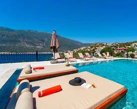 Kaş Andifli'de Enfes Deniz Manzaralı, Özel Havuzlu, Lüks Villa - 3