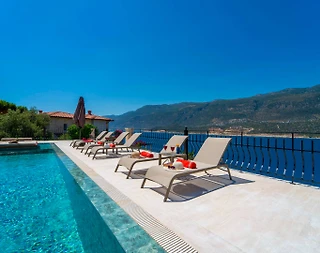 Kaş Andifli'de Enfes Deniz Manzaralı, Özel Havuzlu, Lüks Villa - 5