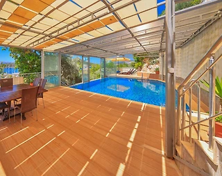 Kaş Andifli'de Limana Yürüme Mesafesinde, Isıtmalı Havuzlu, Lüks Villa - 5