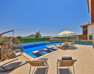 Kaş Andifli'de Yemyeşil Bahçeli, Özel Havuzlu, Kiralık Villa - 5