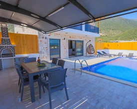 Kaş Belenli'de Benzersiz Deniz Manzaralı, Özel Havuzlu, Lüks Villa - 3