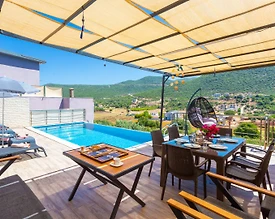 Kaş Bayındır'da Geniş Ailelere Uygun, Özel Havuzlu, 8 Kişilik Villa - 3