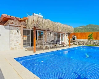 Kaş Bayındır'da Doğayla Baş Başa, Özel Havuzlu, Balayı Villası - 5