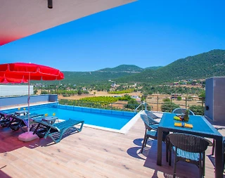Kaş Bayındır'da Müthiş Doğa Manzaralı, Özel Havuzlu, Kiralık Villa - 5