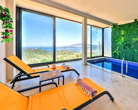 Kaş Bezirgan'da Balayı Çiftlerine Uygun, Kapalı Havuzlu, Kiralık Suit - 2