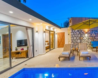 Kaş Kalkan'da Balayı Çiftlerine Uygun, Özel Havuzlu, Romantik Villa - 4