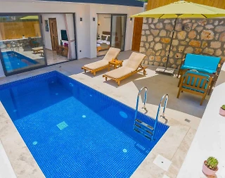Kaş Kalkan'da Balayı Çiftlerine Uygun, Özel Havuzlu, Romantik Villa - 5