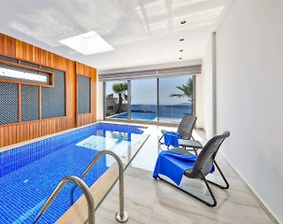 Kaş Bezirgan'da Büyüleyici Deniz Manzaralı, Özel Havuzlu, Kiralık Villa - 4