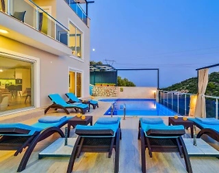 Kaş Bezirgan'da Deniz Manzaralı, Özel Havuzlu, 4+1 Villa - 3