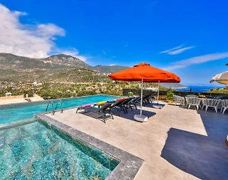 Kaş Bezirgan'da Deniz Manzaralı, Özel Havuzlu, 8 Kişilik Villa - 3
