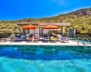 Kaş Bezirgan'da Deniz Manzaralı, Özel Havuzlu, 8 Kişilik Villa - 2