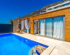 Kaş Bezirgan'da Deniz Manzaralı, Özel Havuzlu, Balayı Villası - 2