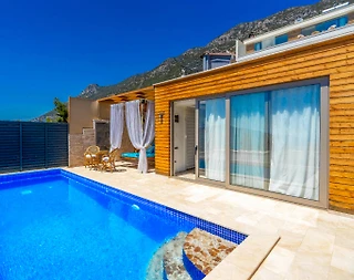 Kaş Bezirgan'da Deniz Manzaralı, Özel Havuzlu, Balayı Villası - 2