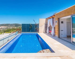 Kaş Bezirgan'da Deniz Manzaralı, Özel Havuzlu, Balayı Villası - 4