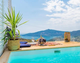 Kaş Bezirgan'da Deniz Manzaralı, Özel Havuzlu, Balayı Villası - 2