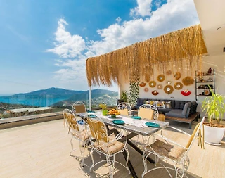 Kaş Bezirgan'da Deniz Manzaralı, Özel Havuzlu, Balayı Villası - 4