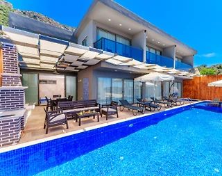 Kaş Bezirgan'da Deniz Manzaralı, Özel Havuzlu, Hamamlı, Lüks Villa - 1