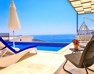 Kaş Bezirgan'da Deniz Manzaralı, Özel Havuzlu, Jakuzili, 3+1 Villa - 3