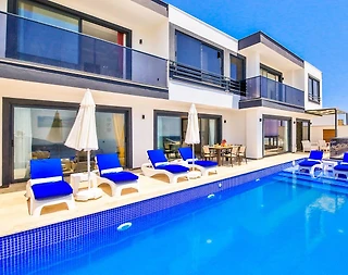 Kaş Bezirgan'da Deniz Manzaralı, Özel Havuzlu, Jakuzili, 3+1 Villa - 4