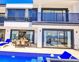 Kaş Bezirgan'da Deniz Manzaralı, Özel Havuzlu, Jakuzili, 3+1 Villa - 5