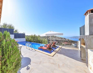 Kaş Bezirgan'da Deniz Manzaralı, Özel Havuzlu, Jakuzili, Lüks Villa - 3