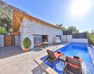 Kaş Bezirgan'da Deniz Manzaralı, Özel Havuzlu, Jakuzili, Lüks Villa - 1