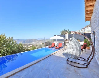 Kaş Bezirgan'da Deniz Manzaralı, Özel Havuzlu, Jakuzili, Lüks Villa - 5