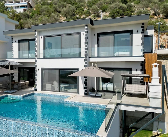 Kaş Bezirgan'da Deniz Manzaralı, Özel Havuzlu, Jakuzili, Lüks Villa - 1