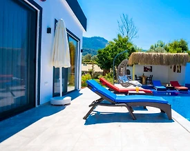 Kaş Bezirgan'da Deniz Manzaralı, Özel Havuzlu, Jakuzili, Lüks Villa - 3