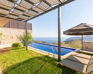 Kaş Bezirgan'da Deniz Manzaralı, Özel Havuzlu, Jakuzili, Lüks Villa - 3