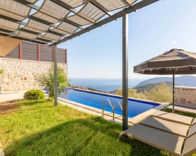 Kaş Bezirgan'da Deniz Manzaralı, Özel Havuzlu, Jakuzili, Lüks Villa - 3