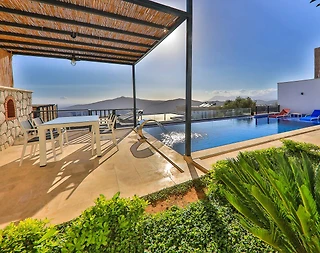 Kaş Bezirgan'da Deniz Manzaralı, Özel Havuzlu, Lüks Balayı Villası - 5
