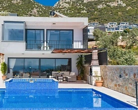 Kaş Bezirgan'da Deniz Manzaralı, Özel Havuzlu, Lüks Villa - 2