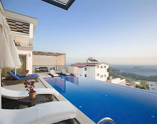 Kaş Bezirgan'da Deniz Manzaralı, Özel Havuzlu, Saunalı Villa - 5