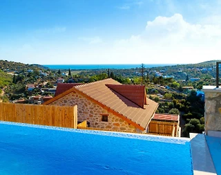 Kaş Bezirgan'da Enfes Deniz Manzaralı, Özel Havuzlu, Taş Villa - 4