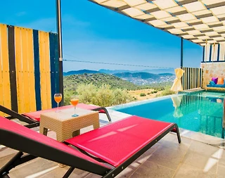 Kaş Bezirgan'da Doğa Manzaralı, Özel Havuzlu, Balayı Villası - 5