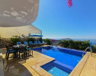 Kaş Bezirgan'da Doğa Manzaralı, Özel Havuzlu, Ferah Villa - 4